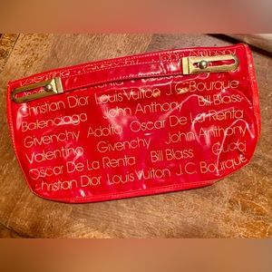 VINTAGE RED VINYL BAG! A Studio 54 Relic! EUC!